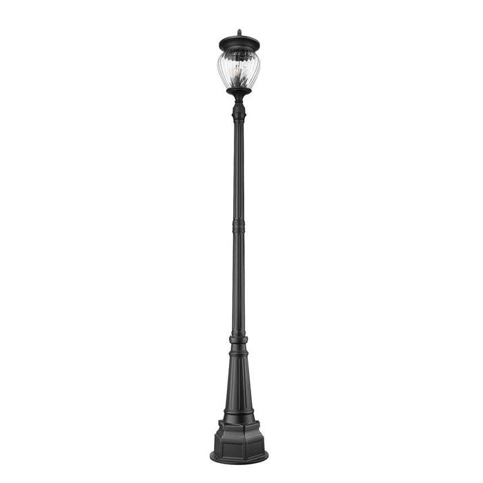 Z-Lite Davina Outdoor Post Mounted Fixture Black 4 Light 5016PHBR-564P-BK | theLightShop