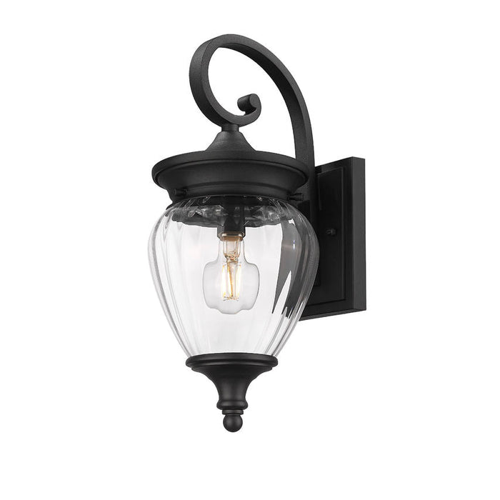 Z-Lite Davina Outdoor Wall Sconce Black 1 Light 5016S-BK | theLightShop