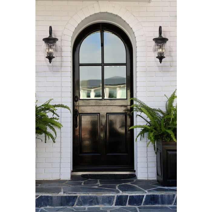 Z-Lite Davina Outdoor Wall Sconce Black 3 Light 5016M-BK | theLightShop