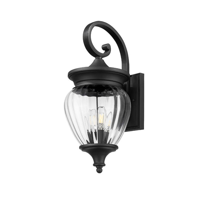 Z-Lite Davina Outdoor Wall Sconce Black 3 Light 5016M-BK | theLightShop