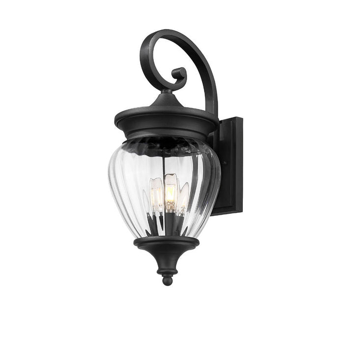 Z-Lite Davina Outdoor Wall Sconce Black 3 Light 5016M-BK | theLightShop