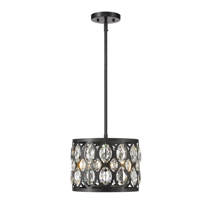 Z-Lite Dealey Matte Black Chandelier 6010-12MB | theLightShop