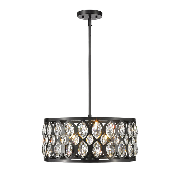 Z-Lite Dealey Matte Black Chandelier 6010-20MB | theLightShop