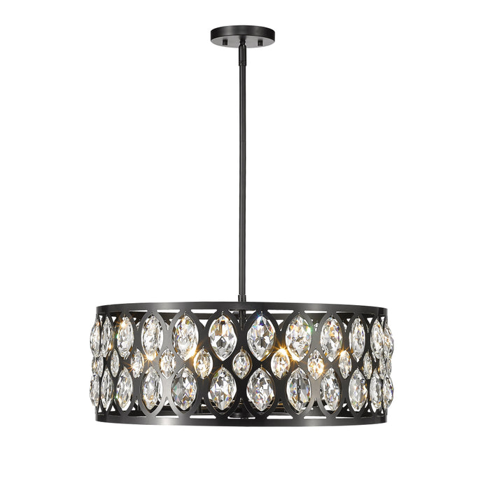 Z-Lite Dealey Matte Black Chandelier 6010-24MB | theLightShop
