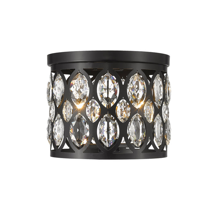 Z-Lite Dealey Matte Black Flushmount 6010F12MB | theLightShop
