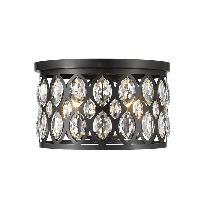 Z-Lite Dealey Matte Black Flushmount 6010F15MB | theLightShop