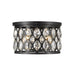 Z-Lite Dealey Matte Black Flushmount 6010F15MB | theLightShop