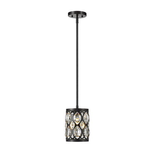 Z-Lite Dealey Matte Black Mini-Pendant 6010MP-MB | theLightShop