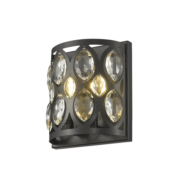 Z-Lite Dealey Matte Black Wall Sconce 6010-2S-MB | theLightShop