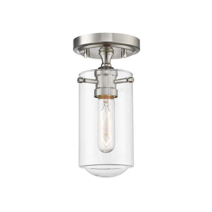 Z-Lite Delaney Brushed Nickel Flushmount 471F1-BN | theLightShop