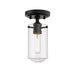 Z-Lite Delaney Matte Black Flushmount 471F1-MB | theLightShop