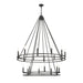 Z-Lite Dennison 20 Light Chandelier - Matte Black