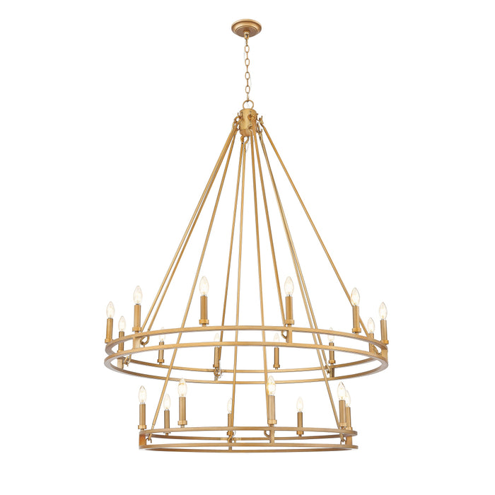 Z-Lite Dennison 20 Light Chandelier - Signature Brass