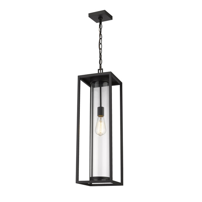 Z-Lite Dunbroch Black Outdoor Chain Mount Ceiling Fixture 584CHB-BK | theLightShop