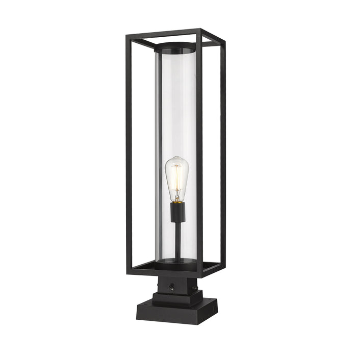 Z-Lite Dunbroch Black Outdoor Pier Mounted Fixture 584PHBS-SQPM-BK | theLightShop