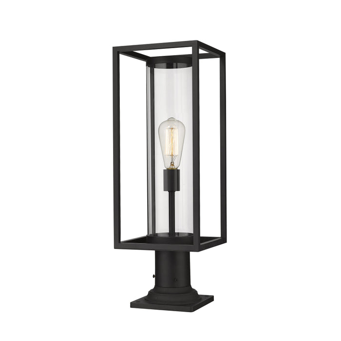 Z-Lite Dunbroch Black Outdoor Pier Mounted Fixture 584PHMR-533PM-BK | theLightShop