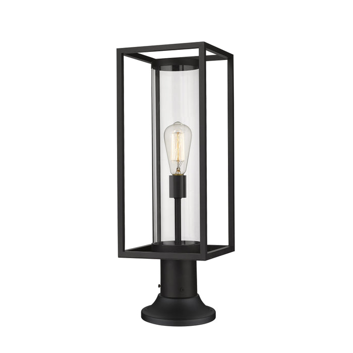 Z-Lite Dunbroch Black Outdoor Pier Mounted Fixture 584PHMR-553PM-BK | theLightShop
