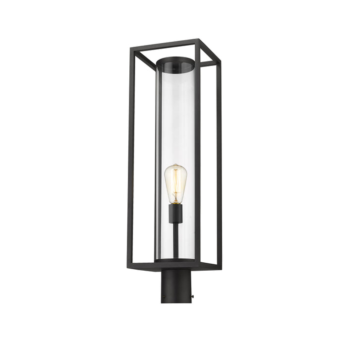 Z-Lite Dunbroch Black Outdoor Post Mount Fixture 584PHBR-BK | theLightShop
