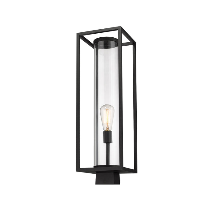 Z-Lite Dunbroch Black Outdoor Post Mount Fixture 584PHBS-BK | theLightShop