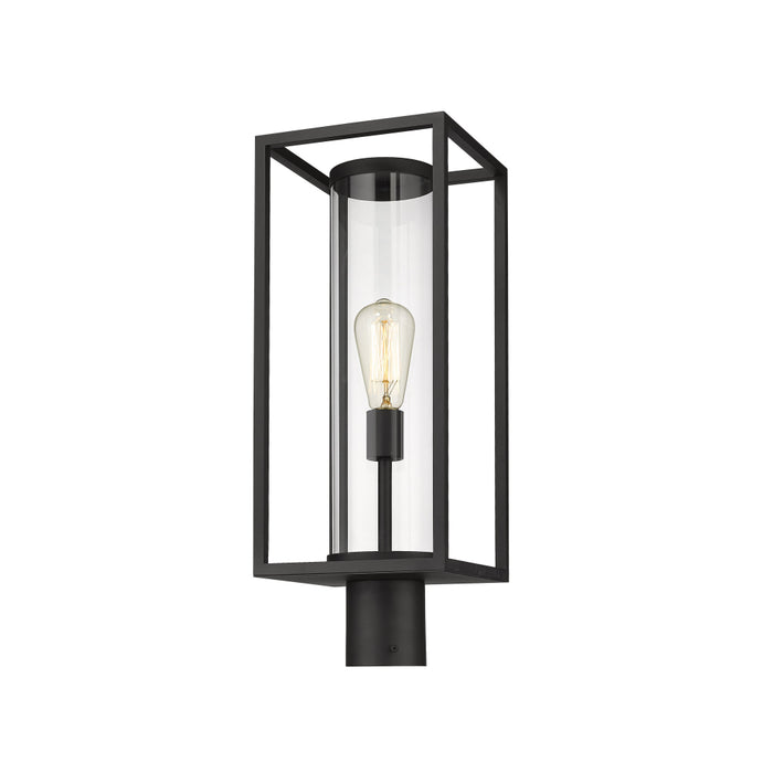 Z-Lite Dunbroch Black Outdoor Post Mount Fixture 584PHMR-BK | theLightShop
