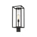 Z-Lite Dunbroch Black Outdoor Post Mount Fixture 584PHMR-BK | theLightShop