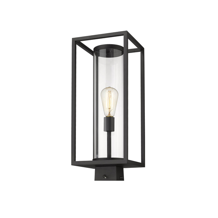 Z-Lite Dunbroch Black Outdoor Post Mount Fixture 584PHMS-BK | theLightShop