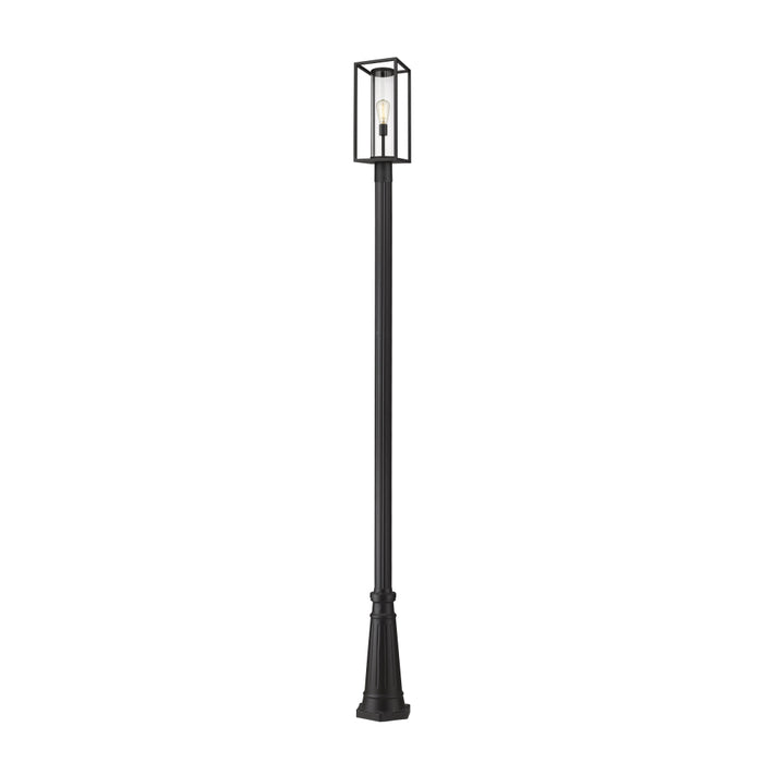 Z-Lite Dunbroch Black Outdoor Post Mounted Fixture 584PHMR-519P-BK | theLightShop