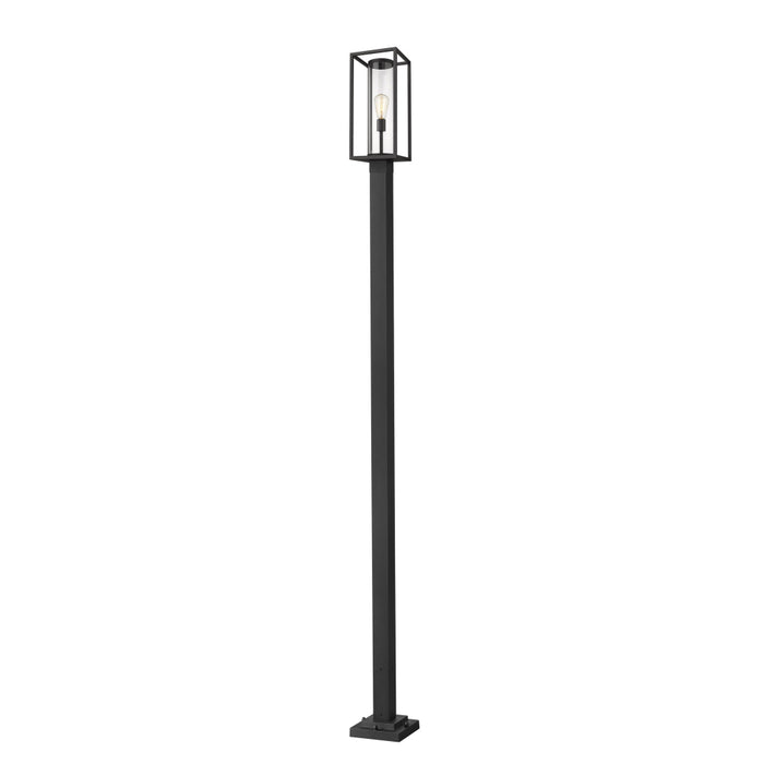 Z-Lite Dunbroch Black Outdoor Post Mounted Fixture 584PHMS-536P-BK | theLightShop