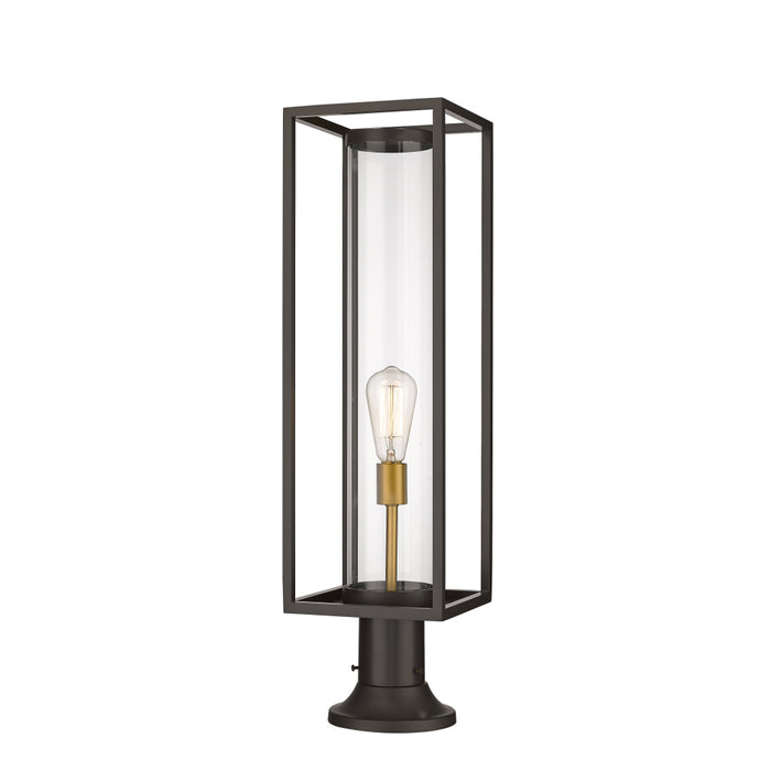 Z-Lite Dunbroch Deep Bronze Outdoor Brass Outdoor Pier Mounted Fixture 584PHBR-553PM-DBZ | theLightShop