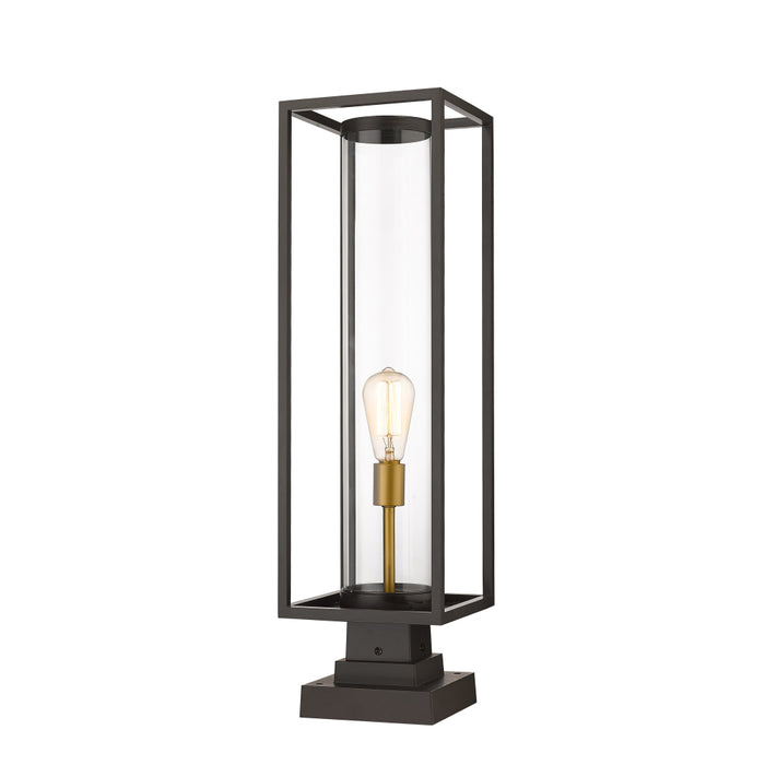 Z-Lite Dunbroch Deep Bronze Outdoor Brass Outdoor Pier Mounted Fixture 584PHBS-SQPM-DBZ | theLightShop