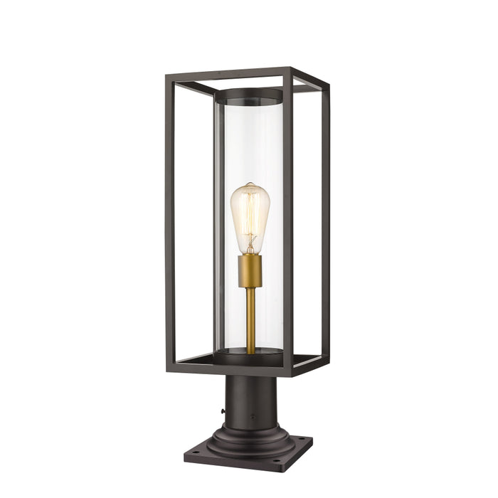 Z-Lite Dunbroch Deep Bronze Outdoor Brass Outdoor Pier Mounted Fixture 584PHMR-533PM-DBZ | theLightShop