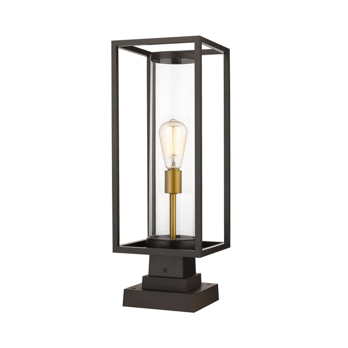 Z-Lite Dunbroch Deep Bronze Outdoor Brass Outdoor Pier Mounted Fixture 584PHMS-SQPM-DBZ | theLightShop