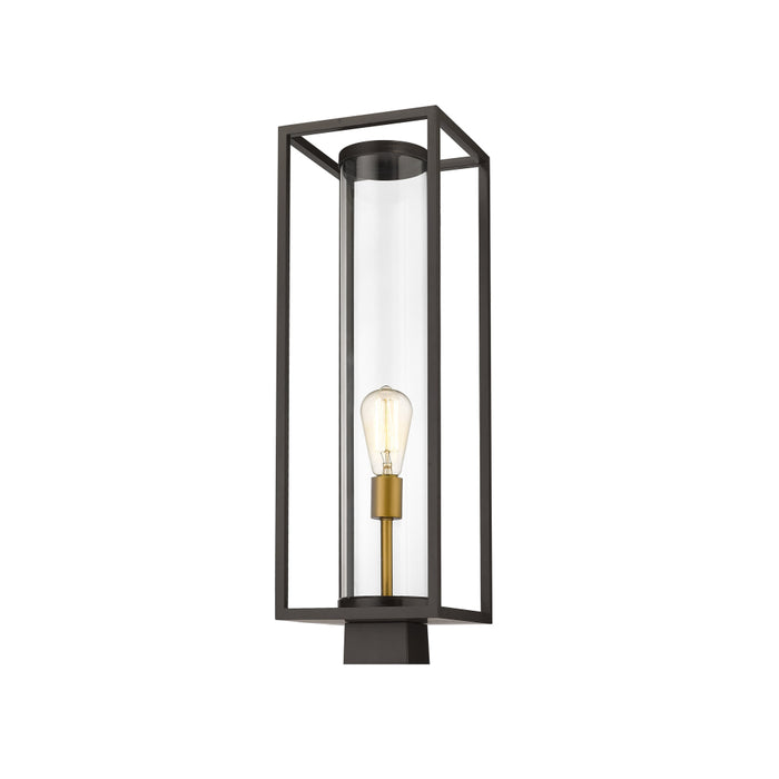 Z-Lite Dunbroch Deep Bronze Outdoor Brass Outdoor Post Mount Fixture 584PHBS-DBZ-OBS | theLightShop
