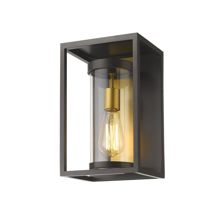 Z-Lite Dunbroch Deep Bronze Outdoor Brass Outdoor Wall Sconce 584S-DBZ-OBS | theLightShop