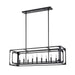 Z-Lite Easton Matte Black 9 Light Island Light 3038-9L-MB | theLightShop