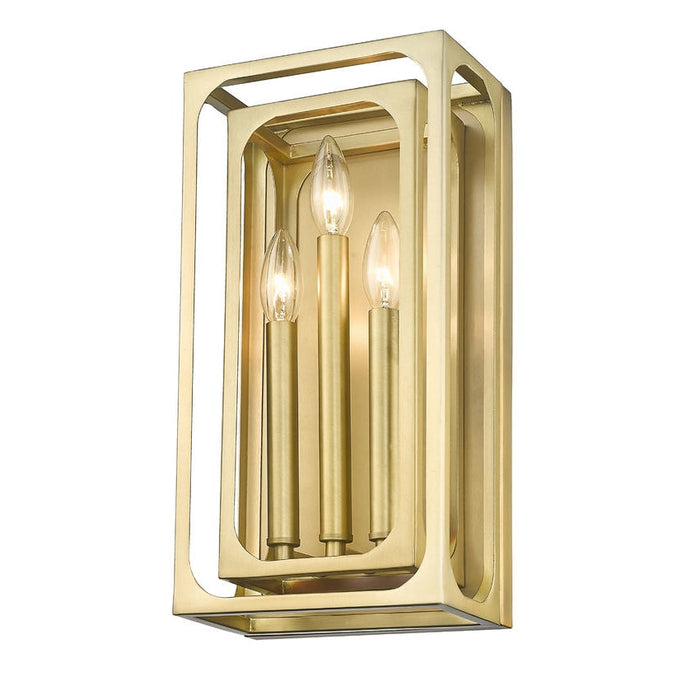 Z-Lite Easton Rubbed Brass 3 Light Wall Sconce 3038-3S-RB
