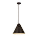 Z-Lite Eaton Bronze Plate 1 Light Pendant 6011P18-BP | theLightShop