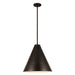 Z-Lite Eaton Bronze Plate 1 Light Pendant 6011P24-BP | theLightShop