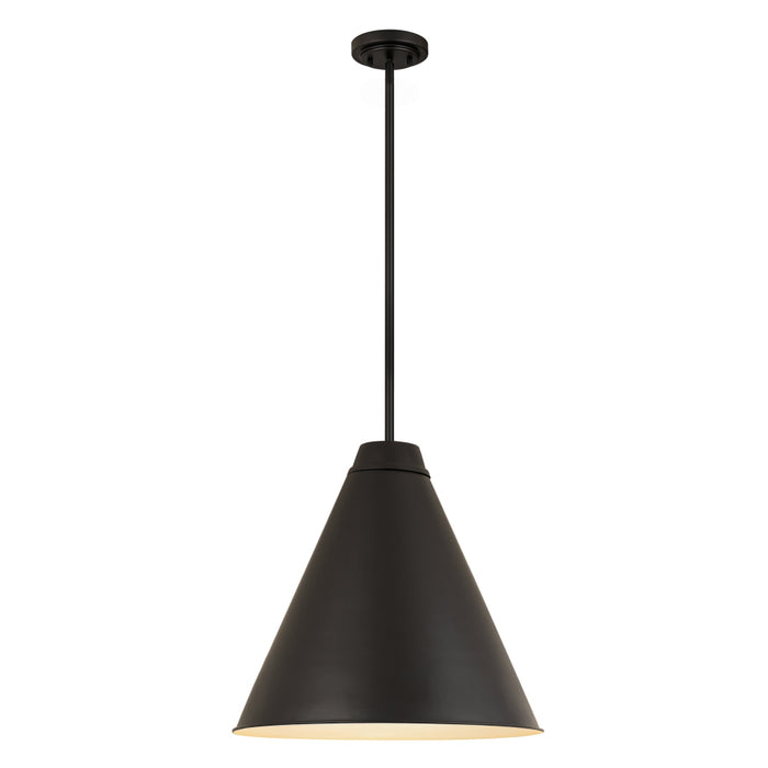 Z-Lite Eaton Matte Black 1 Light Pendant 6011P24-MB | theLightShop