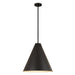 Z-Lite Eaton Matte Black 1 Light Pendant 6011P24-MB | theLightShop