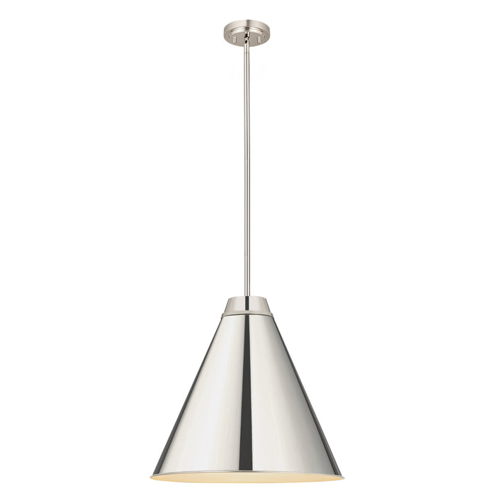 Z-Lite Eaton Polished Nickel 1 Light Pendant 6011P24-PN | theLightShop