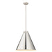 Z-Lite Eaton Polished Nickel 1 Light Pendant 6011P24-PN | theLightShop