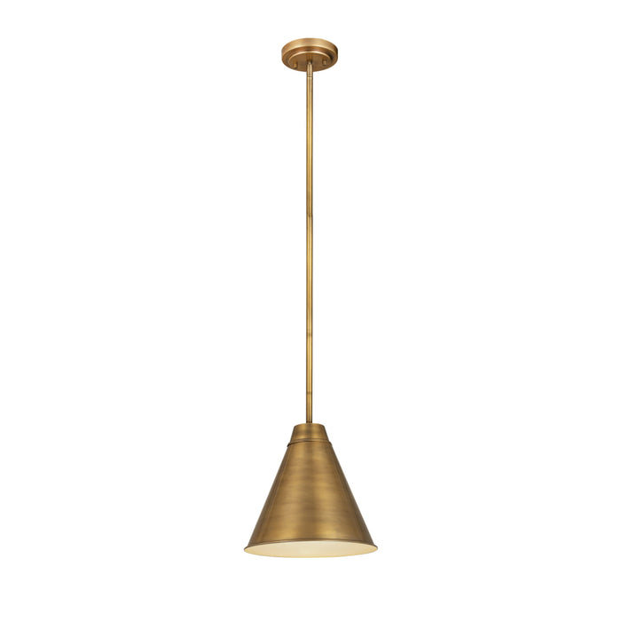 Z-Lite Eaton Rubbed Brass 1 Light Pendant 6011P12-RB | theLightShop