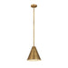 Z-Lite Eaton Rubbed Brass 1 Light Pendant 6011P12-RB | theLightShop