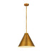 Z-Lite Eaton Rubbed Brass 1 Light Pendant 6011P18-RB | theLightShop