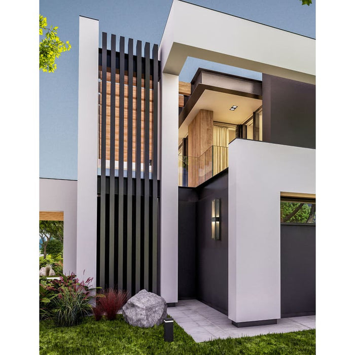 Z-Lite Eclipse Black 2 Light Outdoor Wall Sconce 577B-BK-LED | theLightShop