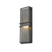 Z-Lite Eclipse Black 2 Light Outdoor Wall Sconce 577B-BK-LED | theLightShop