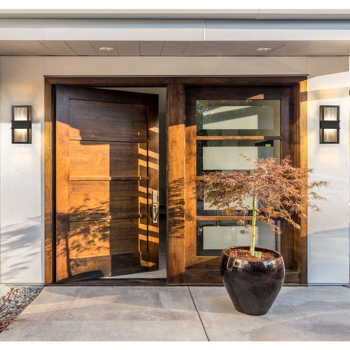 Z-Lite Eclipse Black 2 Light Outdoor Wall Sconce 577S-BK-LED - Outdoor Wall Sconces