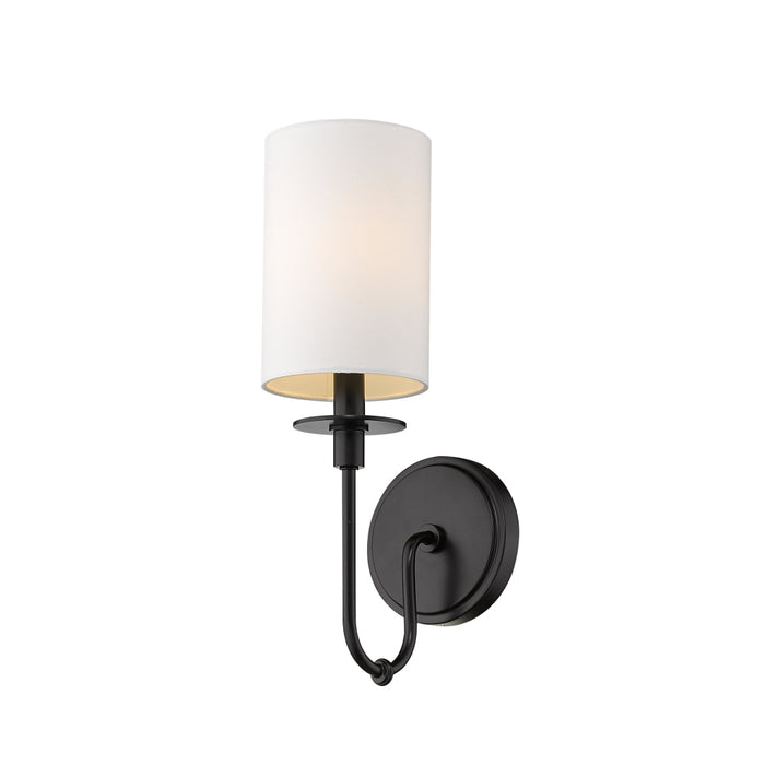 Z-Lite Ella Matte Black Wall Sconce 809-1S-MB | theLightShop