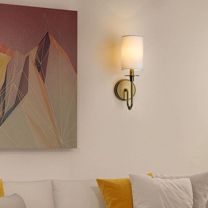 Z-Lite Ella Rubbed Brass Wall Sconce 809-1S-RB-WH | theLightShop